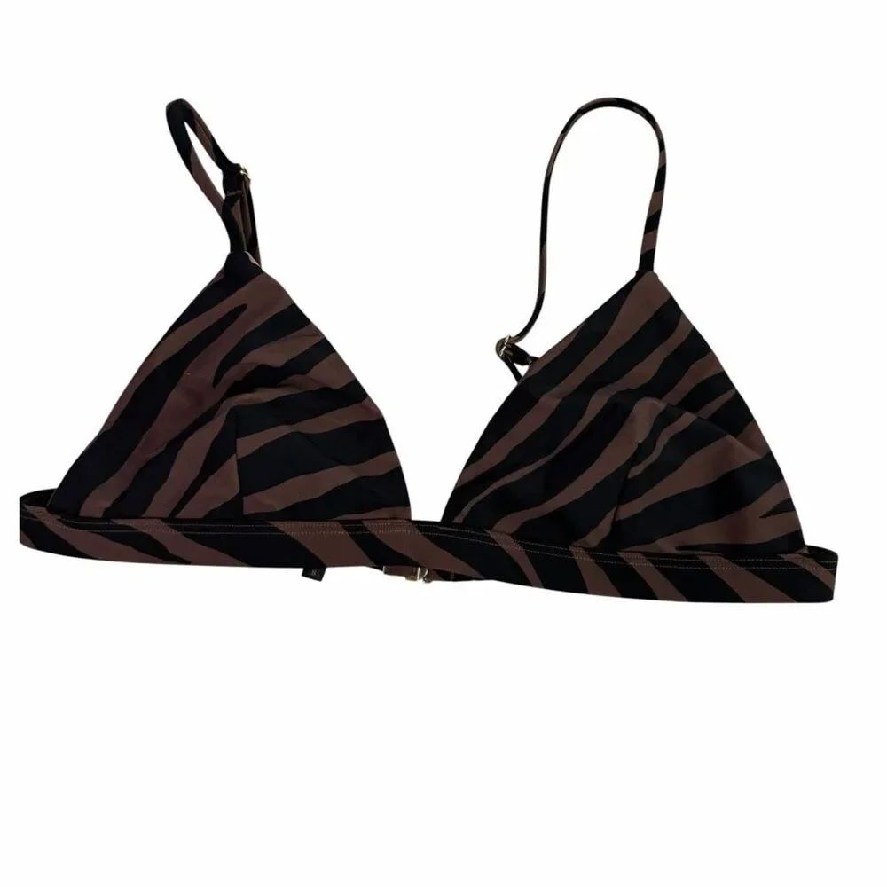 Summersalt The Triangle Bikini Top Modern Zebra Chocolate size 8